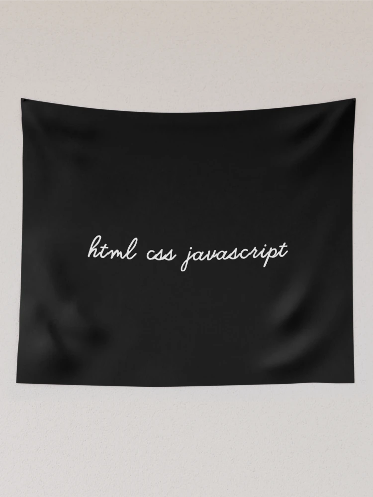 Aperçu 2 sur 3. Tentures avec l'œuvre HTMLCSSJavaScript créée et vendue par developer-gifts.