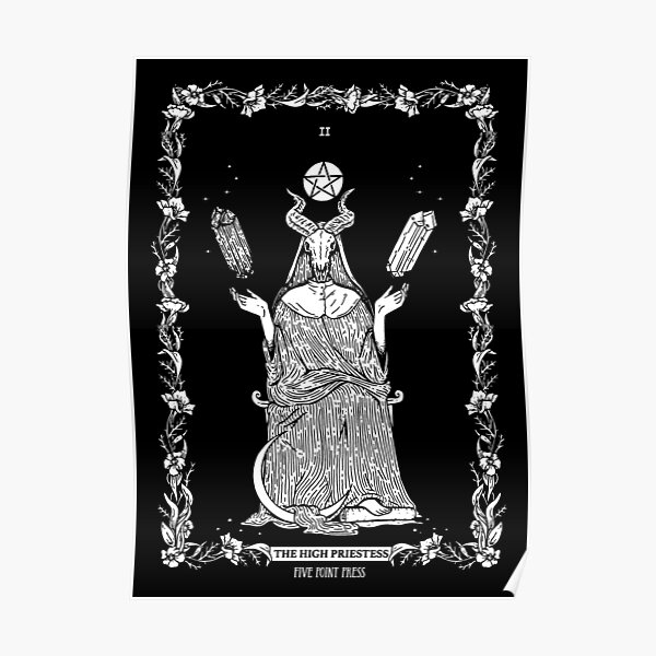 Arcana The High Priestess Letterpress Tarot Card by Andy Manthei   Kickstarter