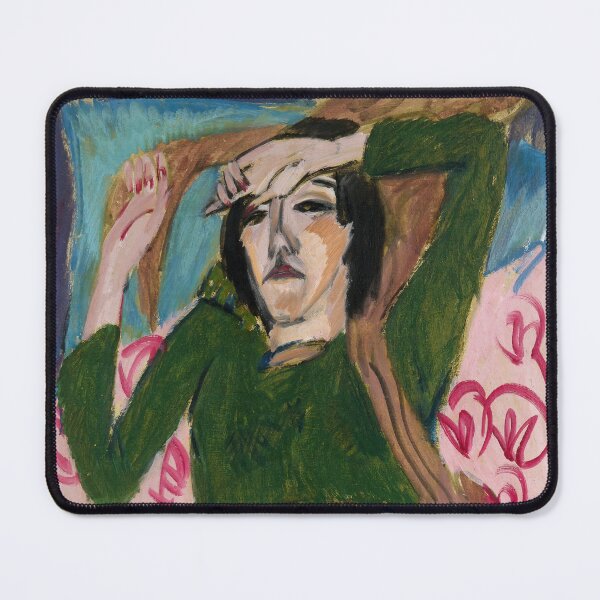 Item preview, Ernst Ludwig Kirchner Woman in a Green Jacket designed and sold by Vintage Wall Art.