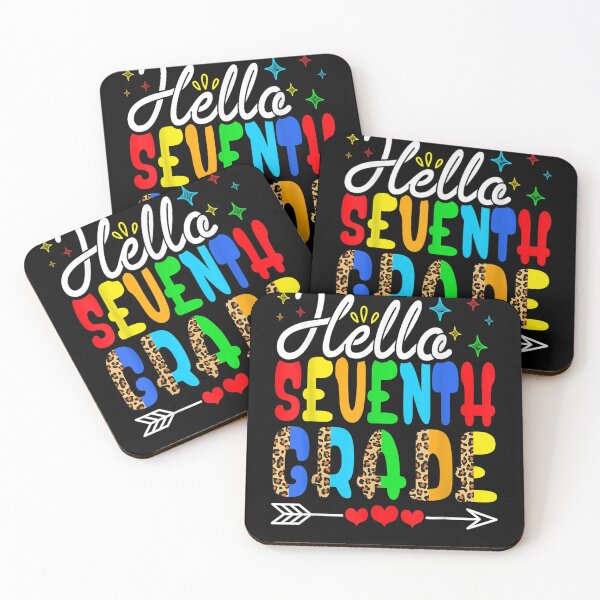Item preview, Funny Back To School Hello Seventh Grade Leopard First Day  designed and sold by judyufmi.