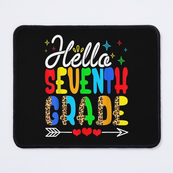 Item preview, Funny Back To School Hello Seventh Grade Leopard First Day designed and sold by judyufmi.