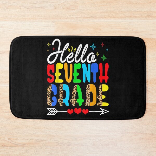 Item preview, Funny Back To School Hello Seventh Grade Leopard First Day  designed and sold by judyufmi.