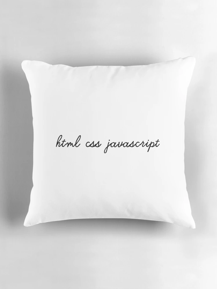 Thumbnail 3 of 4, Pillow, HTML CSS JavaScript (Inverted) designed and sold by developer-gifts.