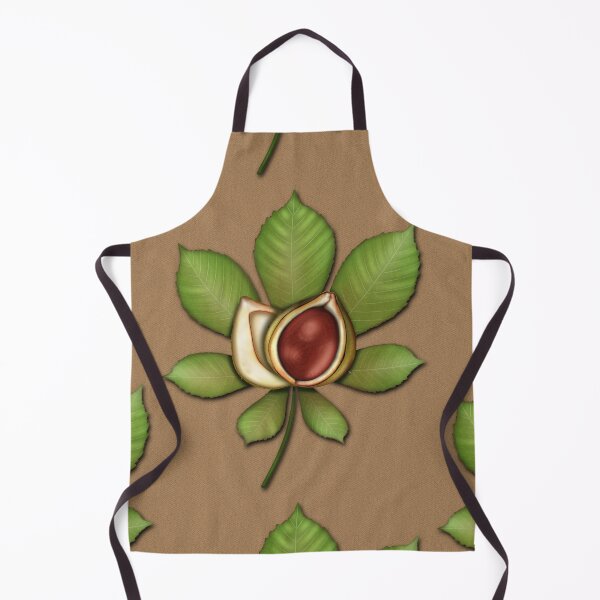 Item preview, Chestnut with shell and leaf botanical illustration designed and sold by Milamara.