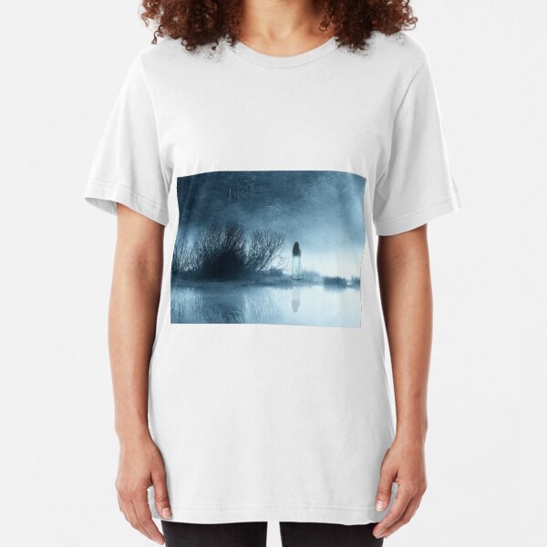Mysterious Lady in the Misty Lake Slim Fit T-Shirt