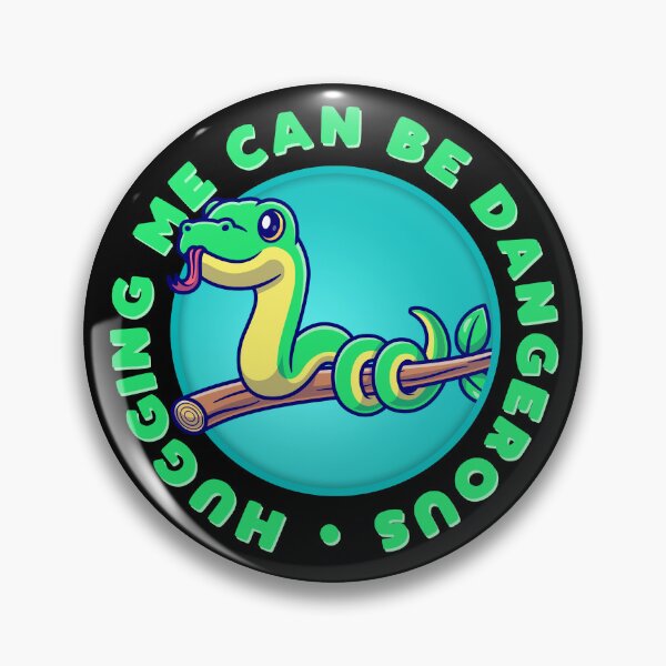 Item preview, Hugging Me Can Be Dangerous Cute Snake designed and sold by More-dan-Prints.