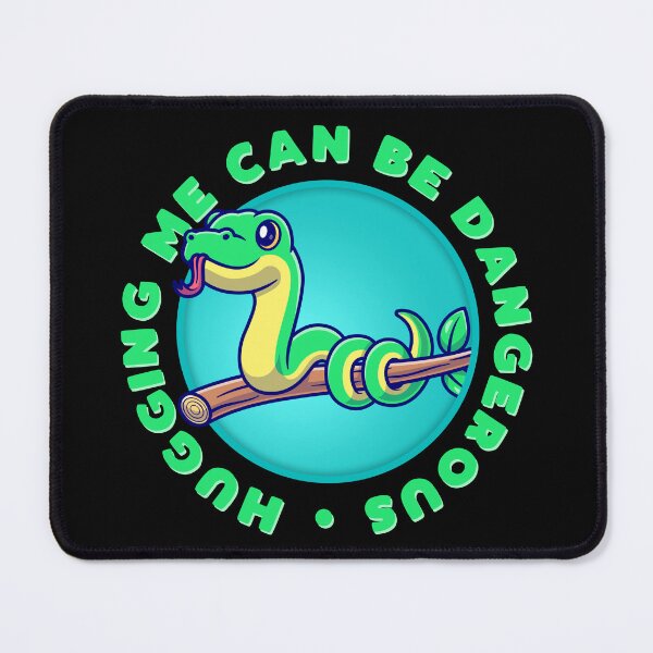 Item preview, Hugging Me Can Be Dangerous Cute Snake designed and sold by More-dan-Prints.