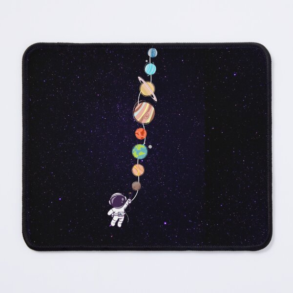 Item preview, Astronauta volando con planetas como globos. designed and sold by Calliope Cr ⭐⭐⭐⭐⭐.