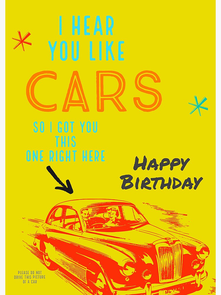 Happy Birthday Cars Greeting Card