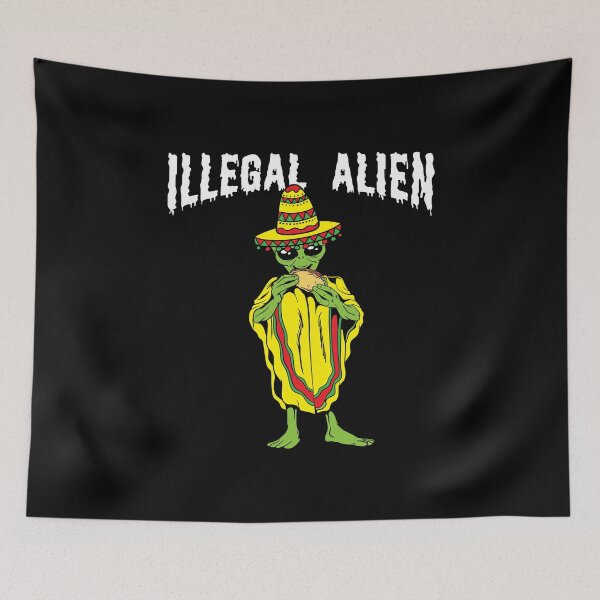 Item preview, Extranjero ilegal Cinco de Mayo Comedor extraterrestre de tacos designed and sold by haselshirt.