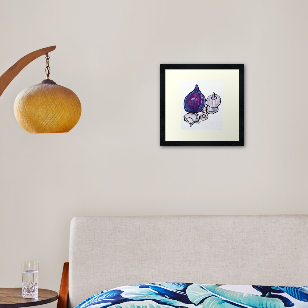 Onion And Garlic Framed Art Print