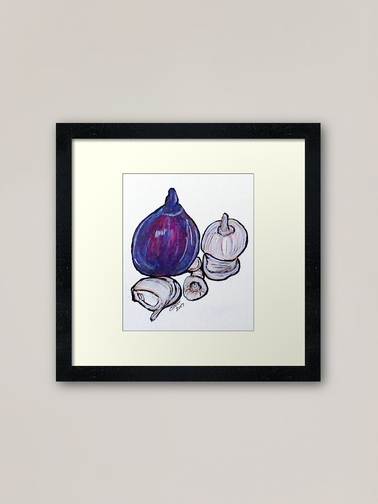 Alternate view of Onion And Garlic Framed Art Print