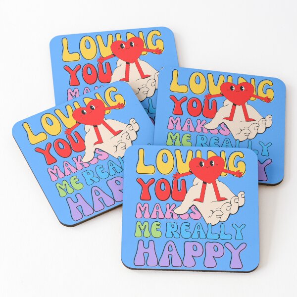 Item preview, Loving you makes me happy! Positive vibes, hearts and love design designed and sold by to-esu.