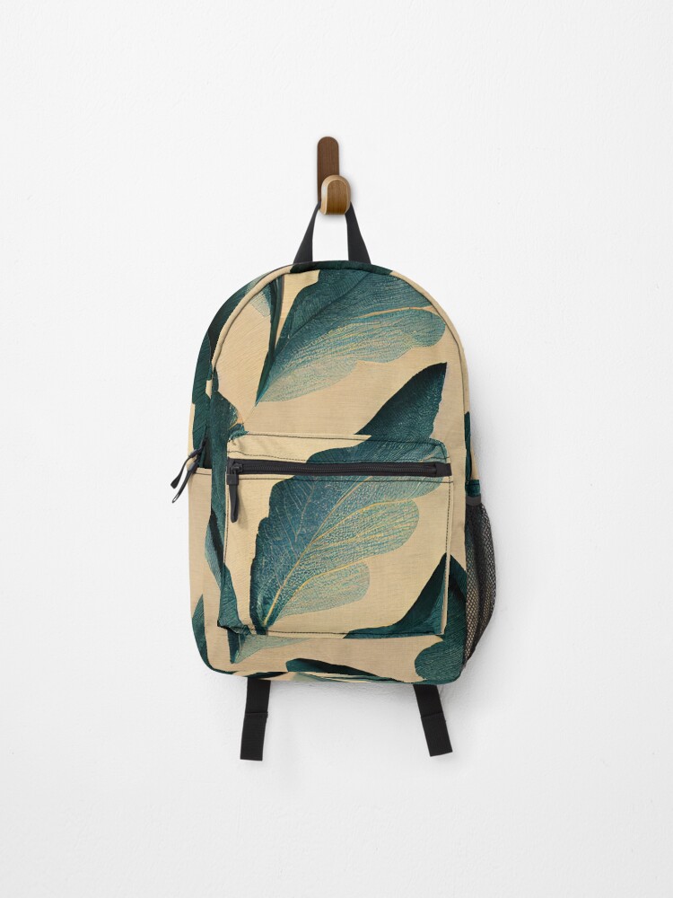Thumbnail 1 of 3, Backpack, Repeating Leaf Pattern  designed and sold by samjoule.