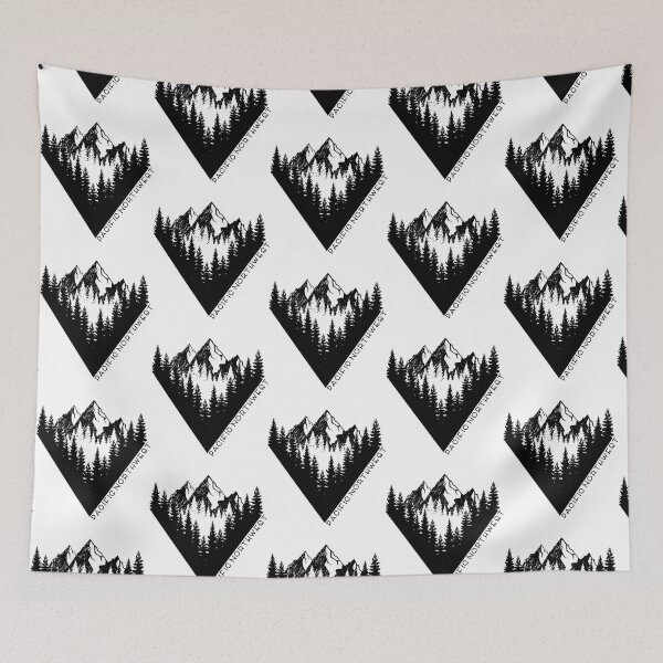 Item preview, Pacific Northwest Mountain Range and Fir Trees 3    designed and sold by MarthaVeronic.