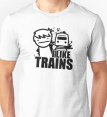 ASDF T-Shirt I Like Trains Unisex T-Shirt