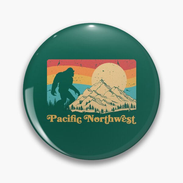 Item preview, PNW - Pacific Northwest Bigfoot Mountains Vintage bigfoot gift   Perfect Giftbigfoot designed and sold by MarthaVeronic.