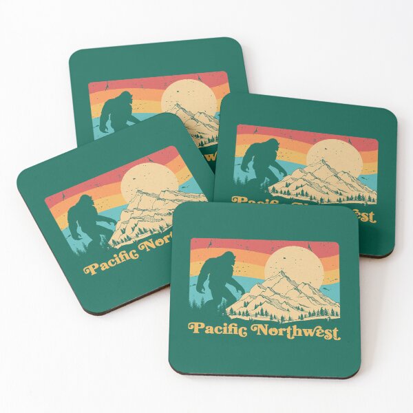 Item preview, PNW - Pacific Northwest Bigfoot Mountains Vintage bigfoot gift   Perfect Giftbigfoot designed and sold by MarthaVeronic.