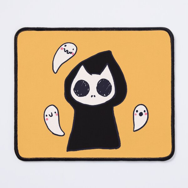 Item preview, Cute Grim reaper cat and ghosts designed and sold by Mayarart.