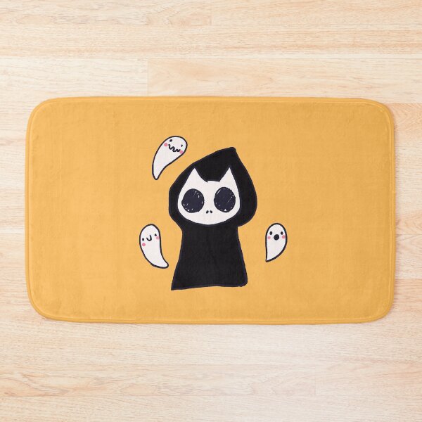 Item preview, Cute Grim reaper cat and ghosts  designed and sold by Mayarart.
