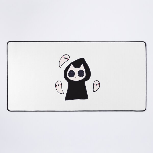 Item preview, Cute Grim reaper cat and ghosts designed and sold by Mayarart.