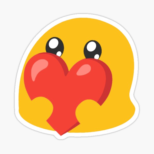 Pleading Blob Heart Sticker For Sale By Hawkite Redbubble 0457