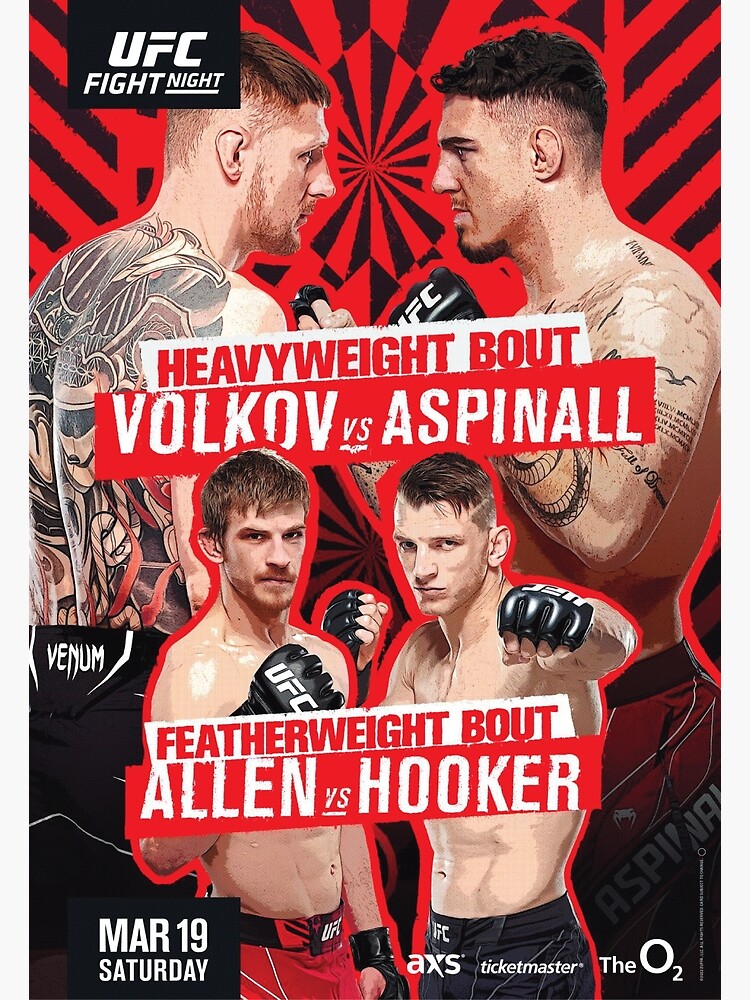 "UFC Fight Night 204 Volkov vs Aspinall" Photographic Print for Sale