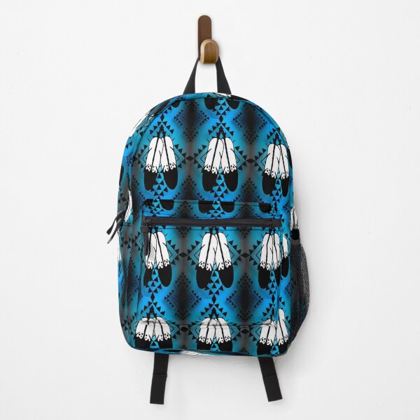 Item preview, Sky Blue / Grey Gradient / Black Double Feather Native Print designed and sold by JMWCD.