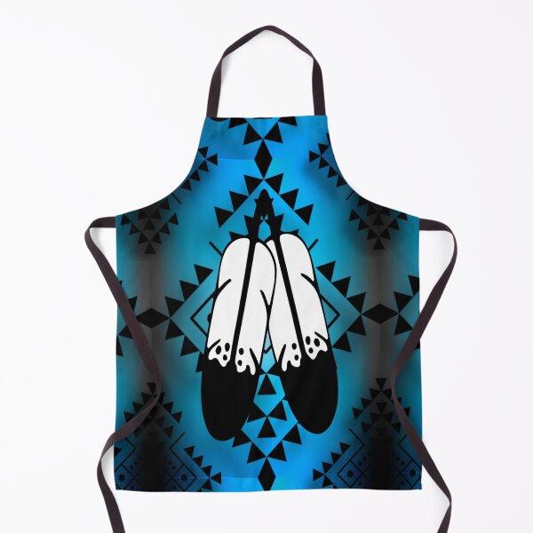 Item preview, Sky Blue / Grey Gradient / Black Double Feather Native Print designed and sold by JMWCD.