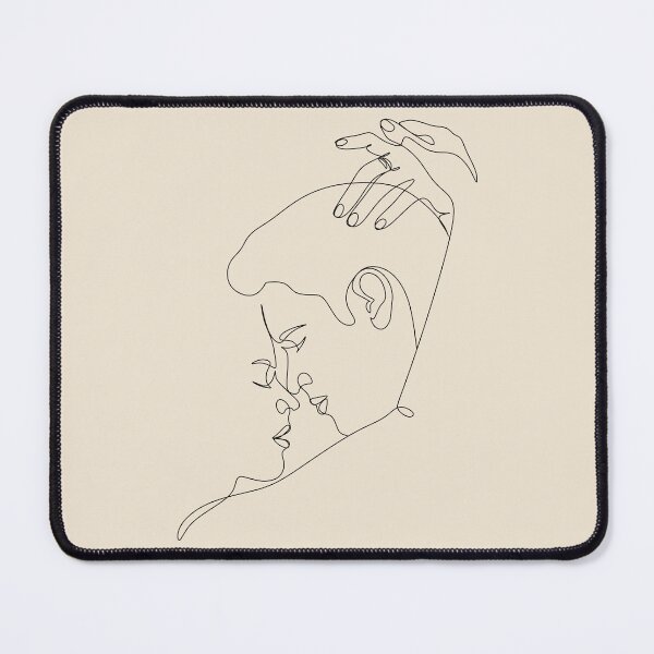 Item preview, hugging faces line | couple line art | line art | romantic line art designed and sold by jassnour.