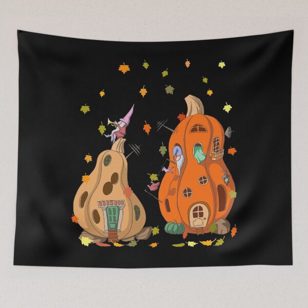 Item preview, Funny Gnomes Pumpkin Houses Autumn Leaves Fall Thanksgiving designed and sold by r-silver.