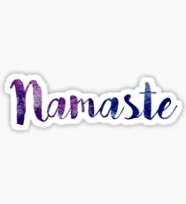 Namaste sticker: dark purple and blue cursive Sticker