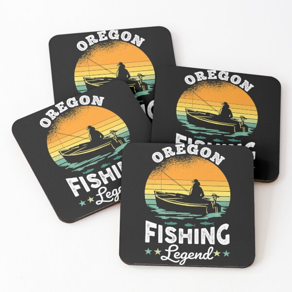 Item preview, Oregon Fishing Legend Retro Sunset Fisher designed and sold by SyiKey.