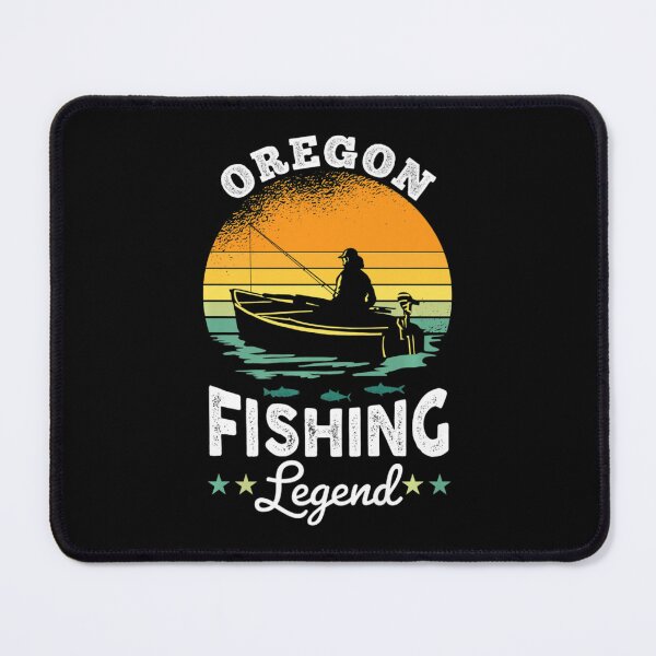 Item preview, Oregon Fishing Legend Retro Sunset Fisher designed and sold by SyiKey.