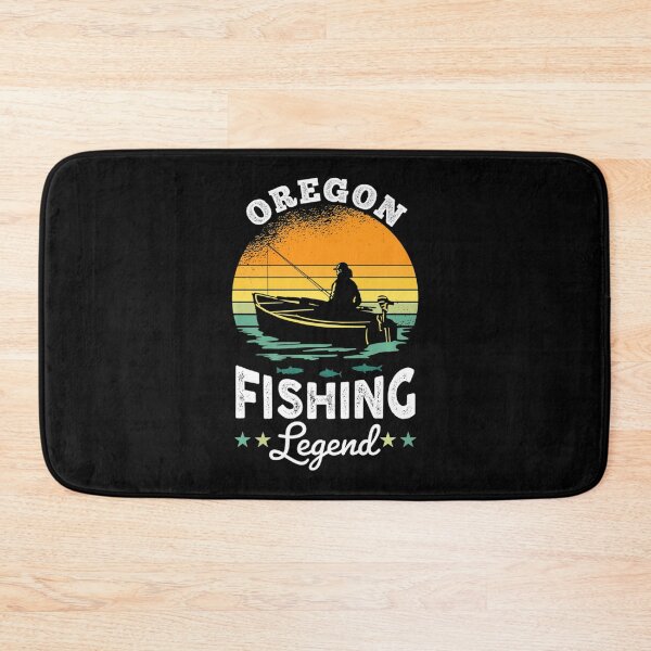 Item preview, Oregon Fishing Legend Retro Sunset Fisher designed and sold by SyiKey.