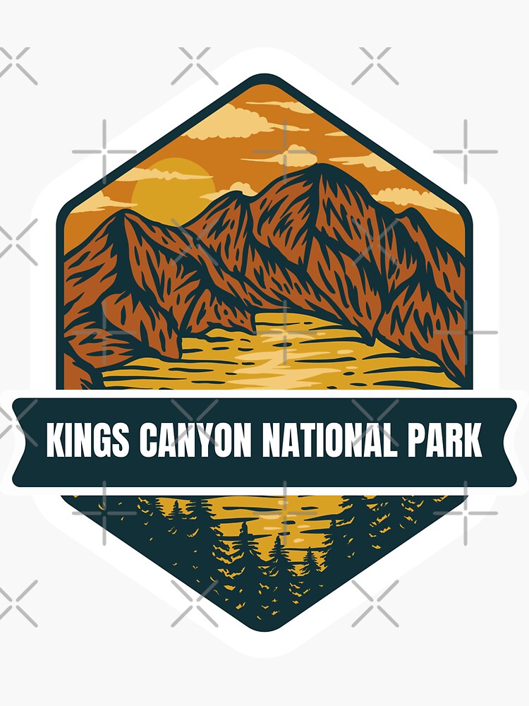 Kings Canyon National Park Sticker For Sale By Retrotravelart Redbubble 0133