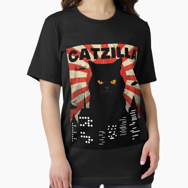 Item preview, FUNNY VINTAGE CAT MONSTER MEME CALLED "CATZILLA" FOR HALLOWEEN designed and sold by VINASU.