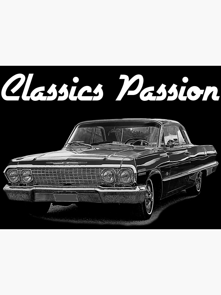 Discover Classics Passion 004 Chevrolet Impala 1963 Premium Matte Vertical Poster