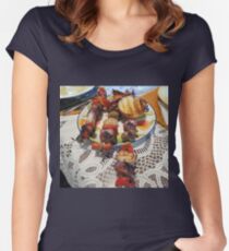 Chicken and Shrimp Kabobs Women's Fitted Scoop T-Shirt