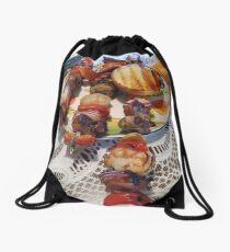 Chicken and Shrimp Kabobs Drawstring Bag