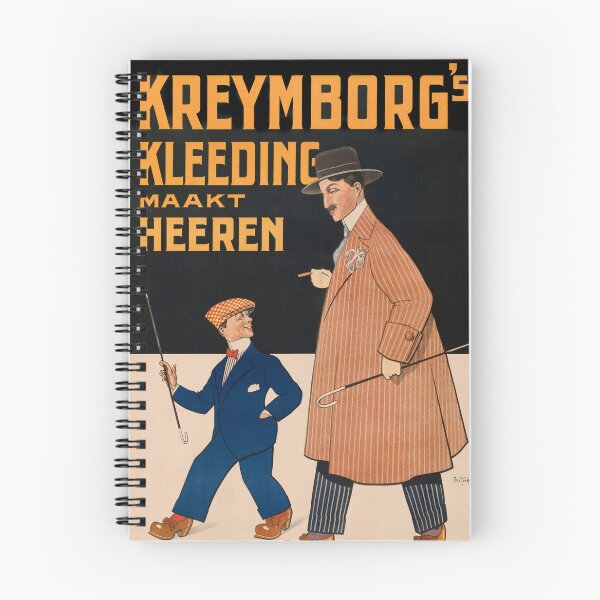 Item preview, KREYMBORG'S KLEEDING MAAKT HEEREN 1905 Vintage Dutch Clothing Advertisement Poster  designed and sold by retroposters.