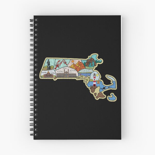 Item preview, Vintage Massachusetts Map - Cape Cod Salem Mount Greylock Souvenir designed and sold by merchzy.