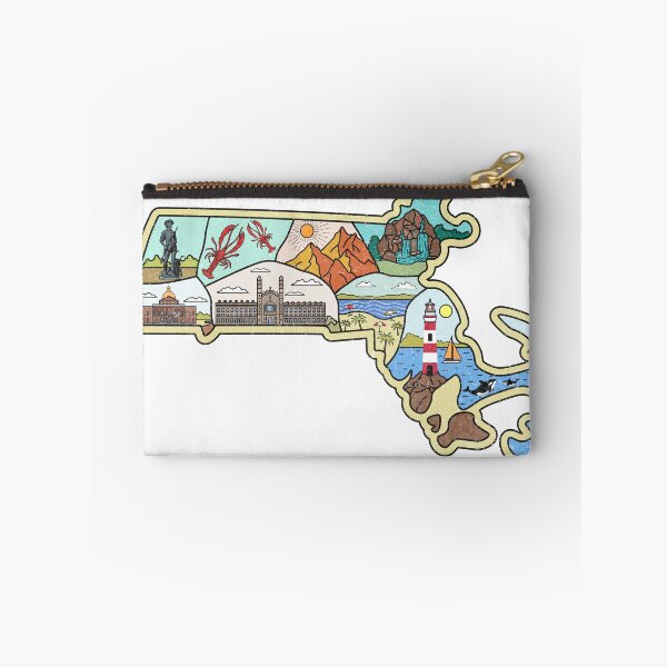 Item preview, Vintage Massachusetts Map - Cape Cod Salem Mount Greylock Souvenir designed and sold by merchzy.