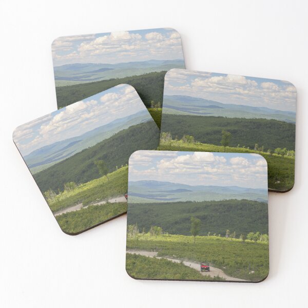 Item preview, Red sxs cruisin' trails of NH against a beautiful landscape designed and sold by Katherine Rose.