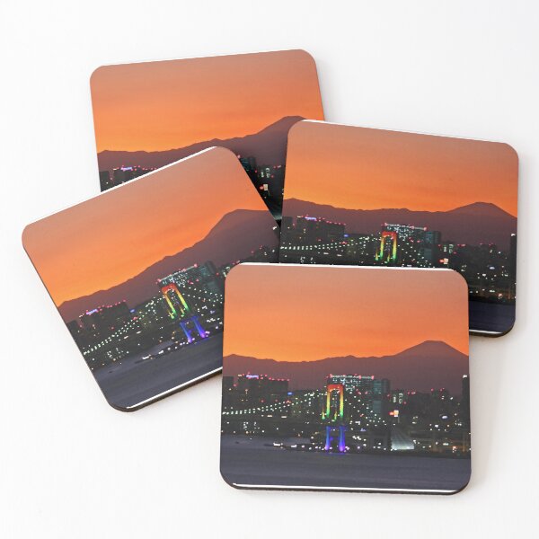 Item preview, Mount Fuji and Rainbowbridge at sunset designed and sold by nokkcca.