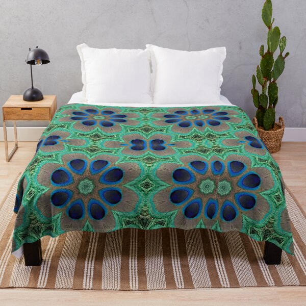 Trending greens and dark blues Throw Blanket