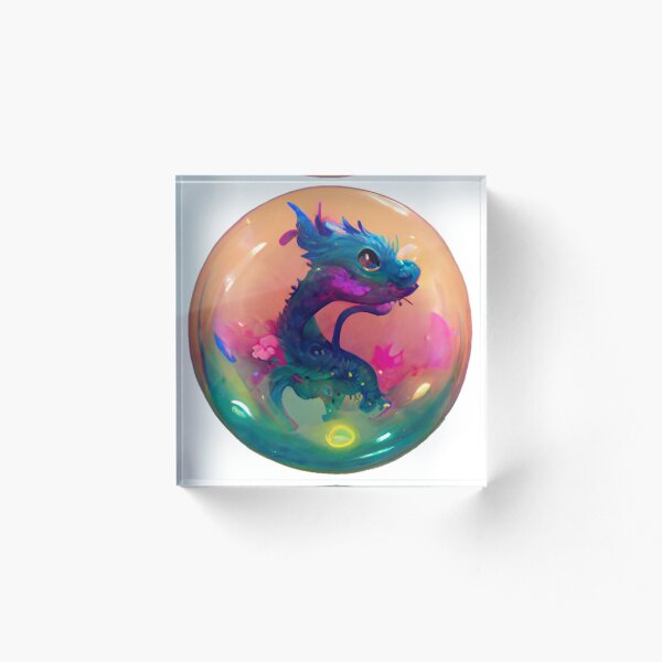 Item preview, Cute dragon inside a bubble designed and sold by AlphaPhoenicis.