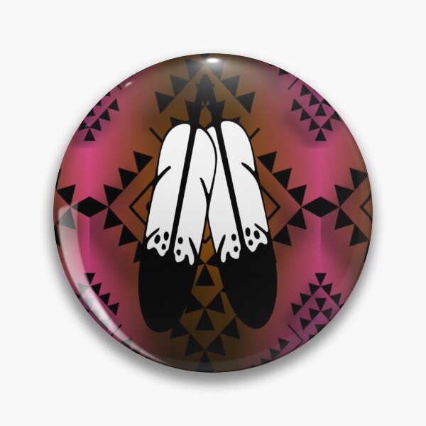 Item preview, Pink / Brown  Gradient / Black Double Feather Native Print designed and sold by JMWCD.