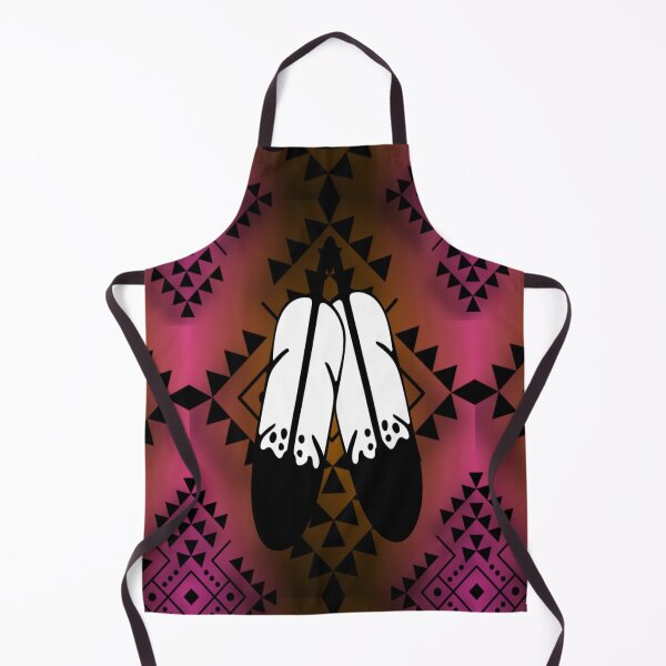 Item preview, Pink / Brown Gradient / Black Double Feather Native Print designed and sold by JMWCD.