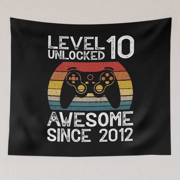 Item preview, Level 10 Unlocked Awesome Since 2012 10th Birthday Gaming designed and sold by finchestee.